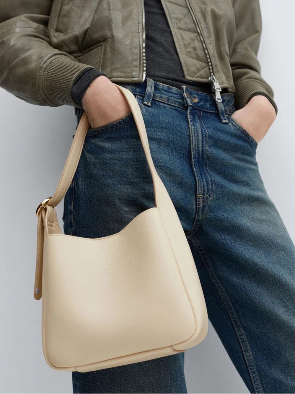 Mango MNG ivory Cream Shoulder Bag - Picture 6 of 6